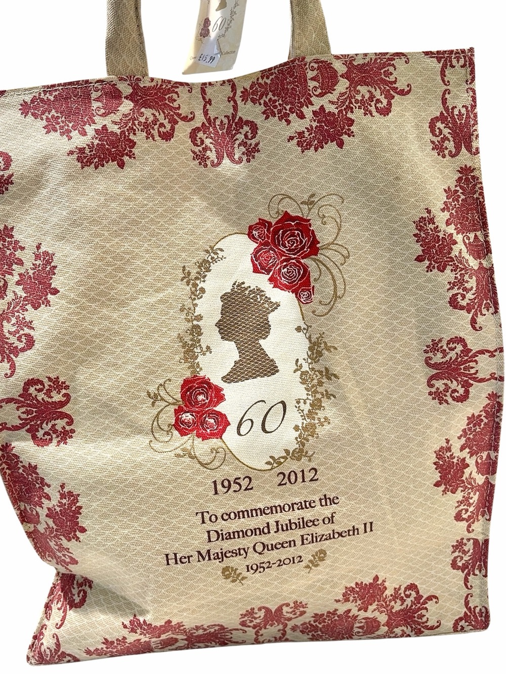 Queen Elizabeth II Diamond
Jubilee Ulster Weavers Tote Bag NWT